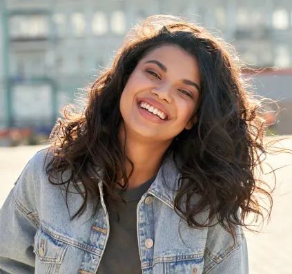 Smiling patient at Westside Family Dentistry